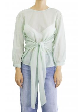 Blusa con fiocco centrale Options